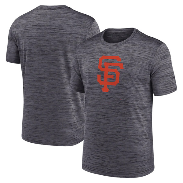 Men's San Francisco Giants Gray Team Logo Velocity Practice Performance T-Shirt